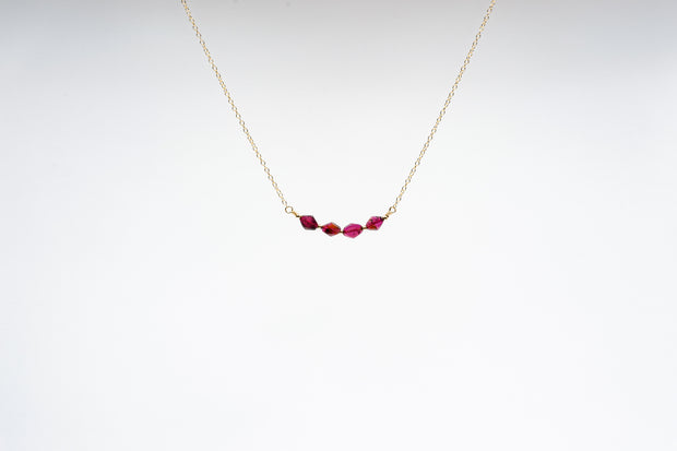 Diamond Garnet Necklace