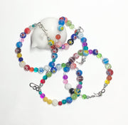 Playful Color Plastic Bead Bracelet