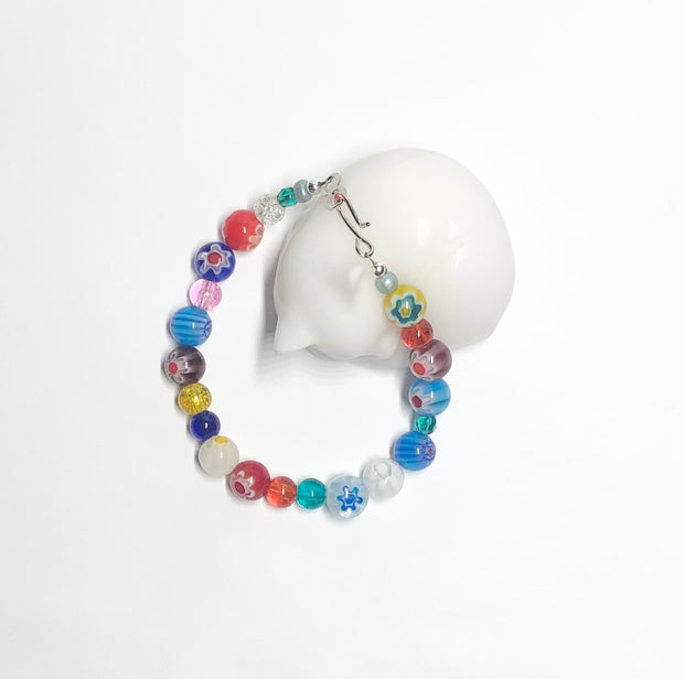 Playful Color Plastic Bead Bracelet