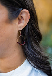 Garnet Floating Earrings