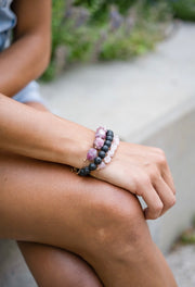 Raw Rose Quartz Gemstone Bracelet