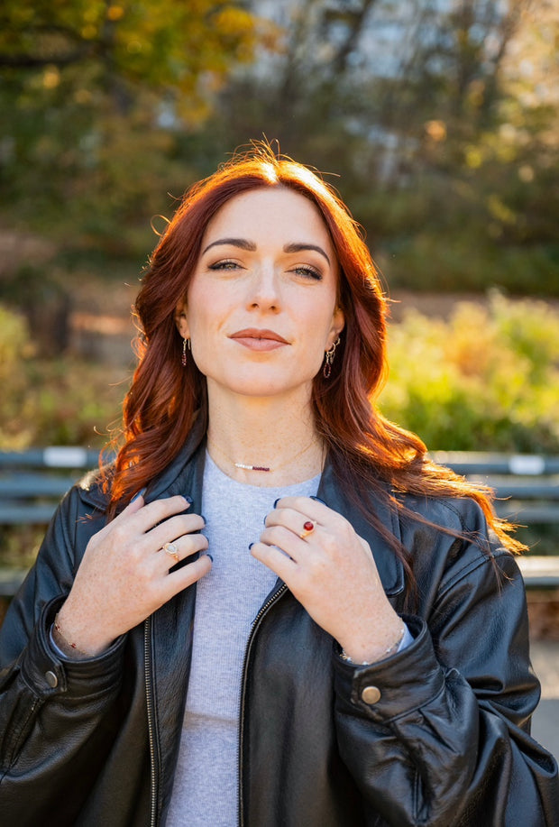 Garnet and Howlite Choker