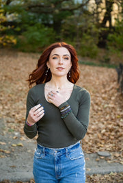 Amazonite Heart Earrings