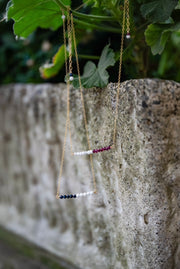 Garnet and Howlite Choker