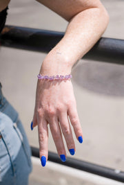 Raw Amethyst Gemstone Bracelet