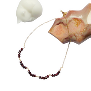 Garnet Lace Necklace