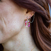 Seed Bead Daisies and Carnations Dangle Stud