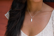 Dainty Long Pearl Ring Necklace