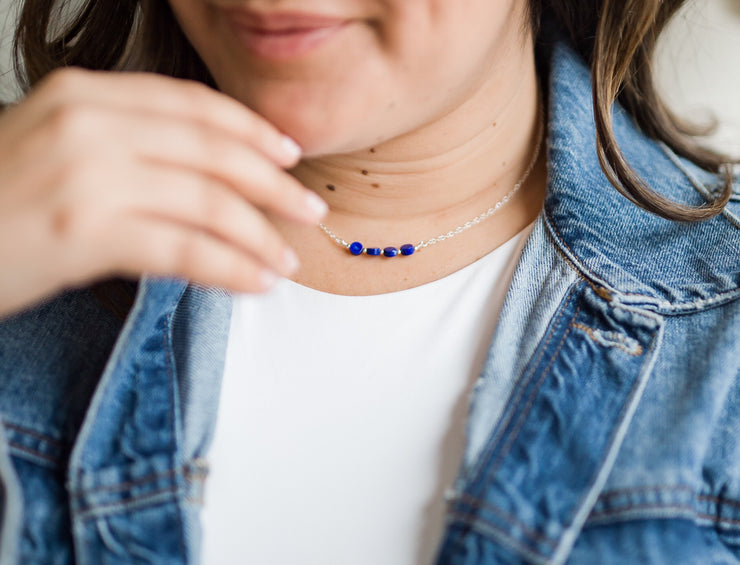 Dainty Lapis Lazuli Necklace