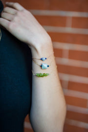 Dainty Aquamarine and Lapis Lazuli Bracelet