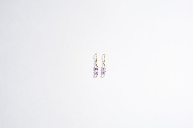Herkimer Diamond and Gemstone Earring
