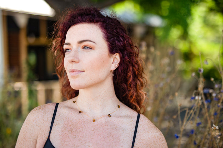 Tigers Eye Teardrop Necklace