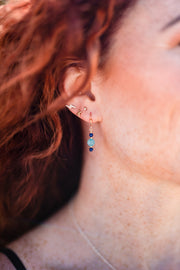 Blue Jade and Lapis Lazuli Earring